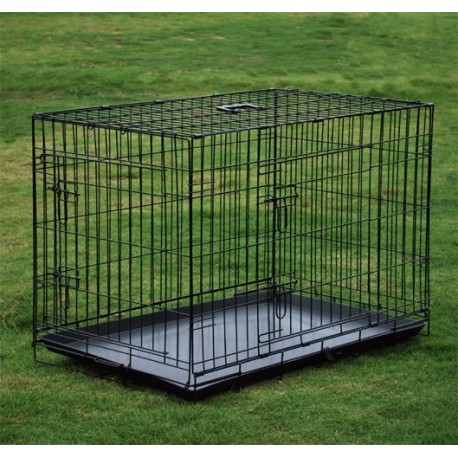 Gabbie Cani - gabbia in metallo nero per 93l Gabbie Cani - gabbia in metallo nero per 93l