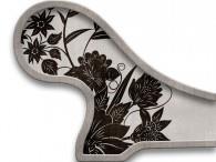 018 - Asia Blumen in schwarz auf beige-grau
