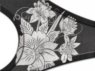 020 - Asia Blumen in grau auf schwarz