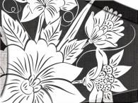 021 - Asia Blumen in weiß auf schwarz